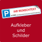 Preview: Aufkleber Parkplatz mit Logo im Kennzeichenformat